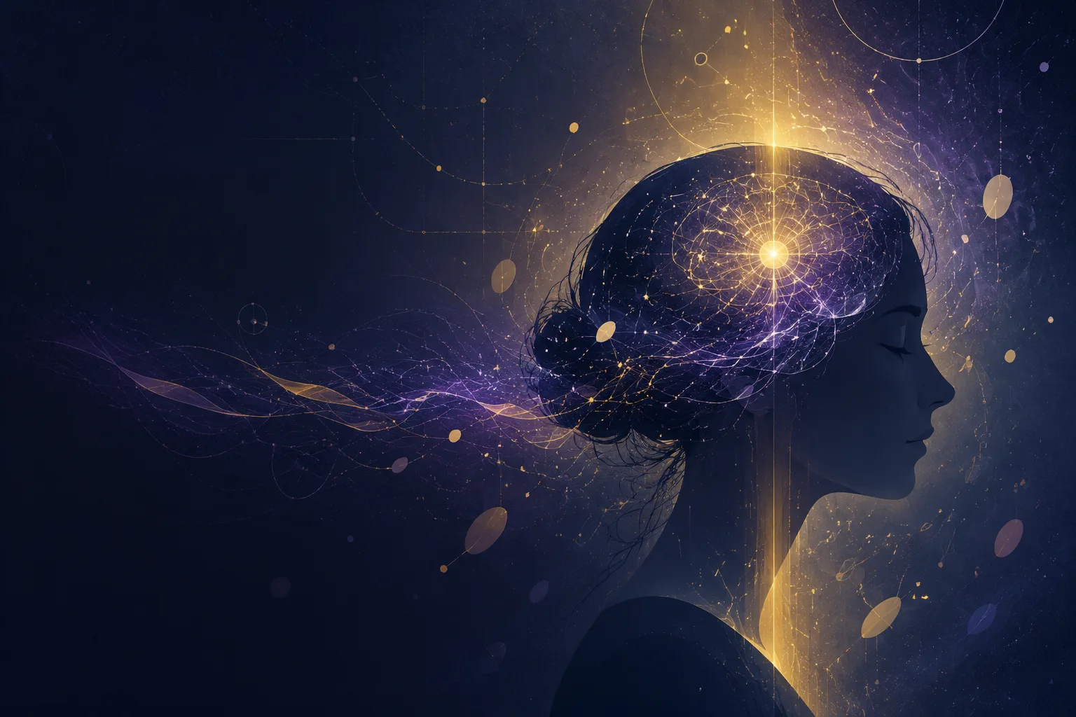 An abstract illustration of quantum-inspired consciousness research